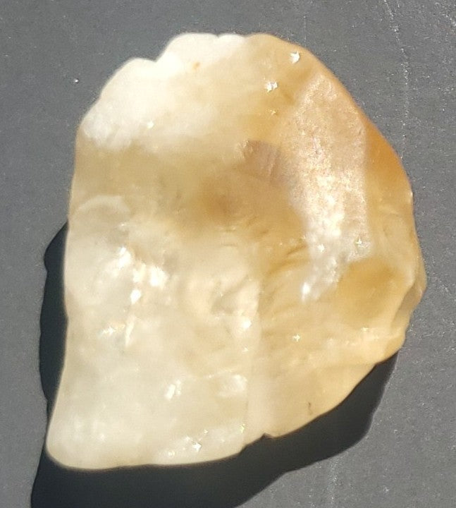 White and honey raw gemstone for personalized ritual candle — Awen Aboros Create Your Candle