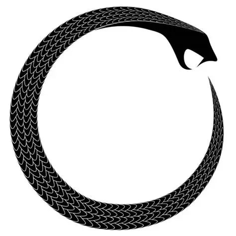 Snake Ouroboros design for lid.