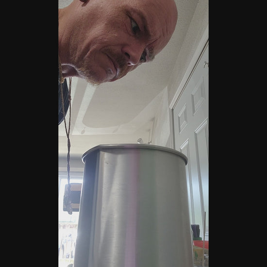 Quick video of the founder pouring melted wax into a measured pitcher to make some new product.